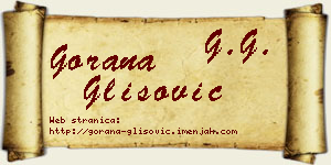 Gorana Glišović vizit kartica